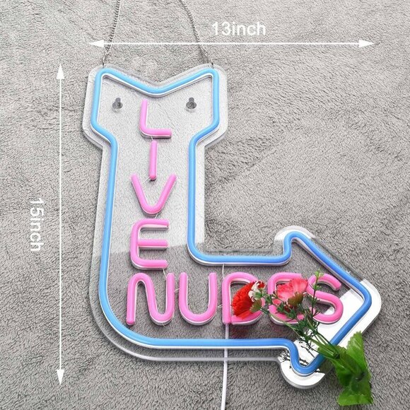 Neon Sign Art Light LED with Dimmer for Bedroom Hotel Pub Cafe Wall Decor - Picture 3 of 5